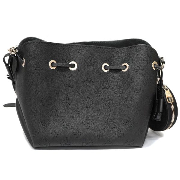 22 2927 2 Louis Vuitton Mahina Leather Bella Shoulder Bag Black