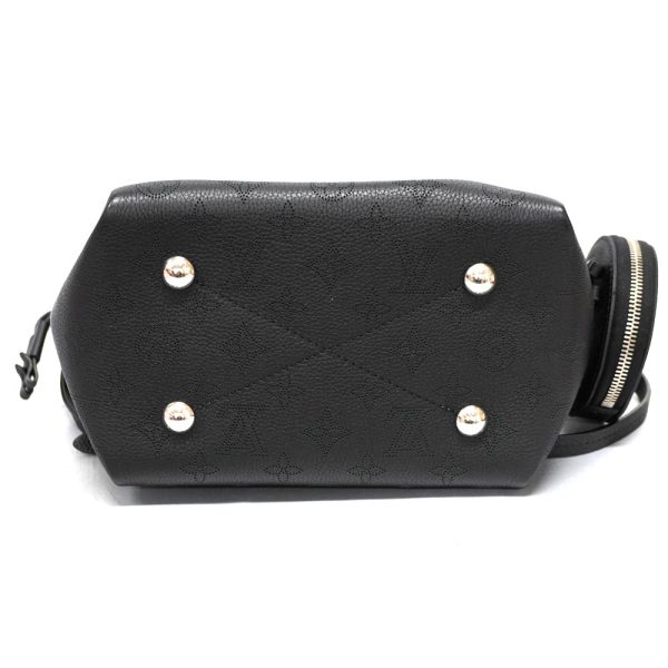 22 2927 5 Louis Vuitton Mahina Leather Bella Shoulder Bag Black