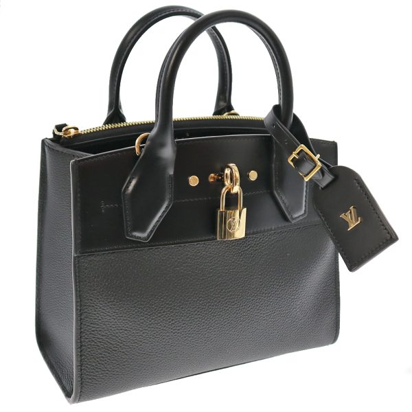 22 425 1 LOUIS VUITTON City Steamer MINI Grained calf leather Smooth calf leather Black Gold