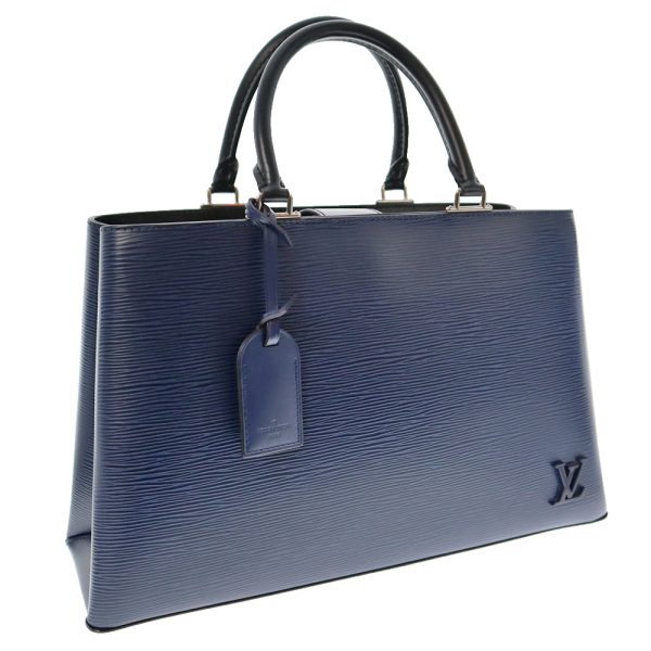 22 4318 1 Louis Vuitton Kleber MM 2WAY bag Epi leather Navy Black