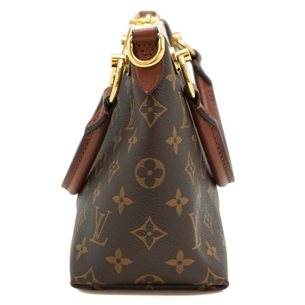 22 5 2 Louis Vuitton V Tote BB Monogram Canvas Handbag Brown