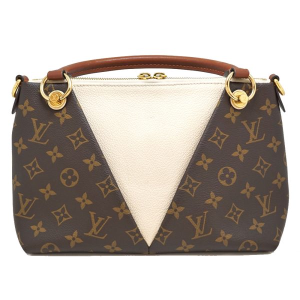 22 5 3 Louis Vuitton V Tote BB Monogram Canvas Handbag Brown