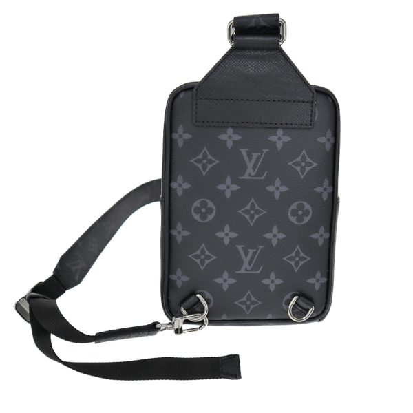 22 5658 2 Louis Vuitton Outdoor Sling Bag Taiga Rama Taiga Leather Monogram Eclipse Canvas Noir Black