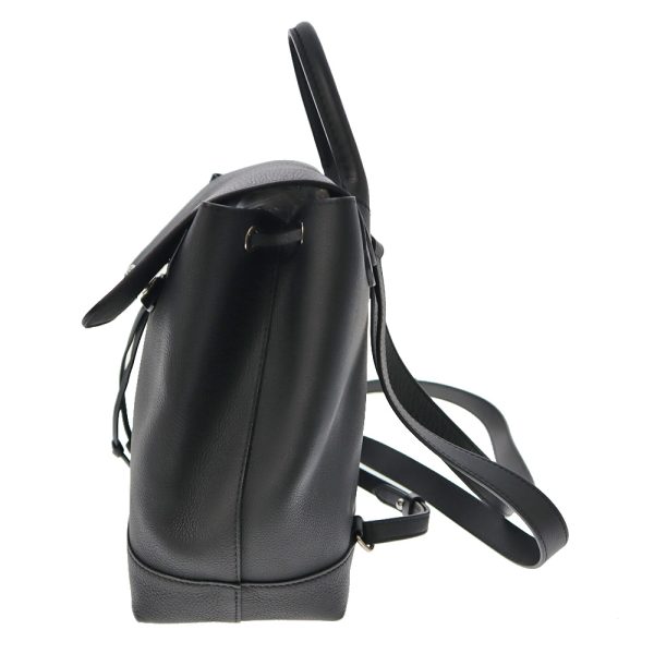 22 5779 3 Louis Vuitton Lock Me Backpack Calf Leather Genuine Leather Black Silver Hardware Rucksack Backpack