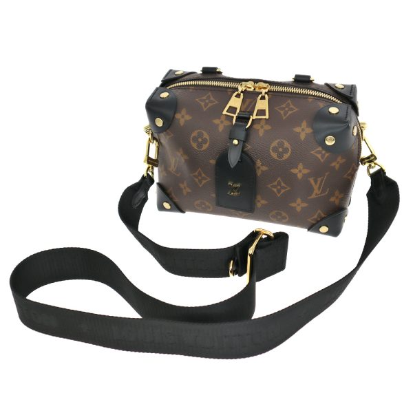 22 5828 15 Louis Vuitton Petite Mal Monogram Canvas 2WAY Shoulder Bag Brown Black