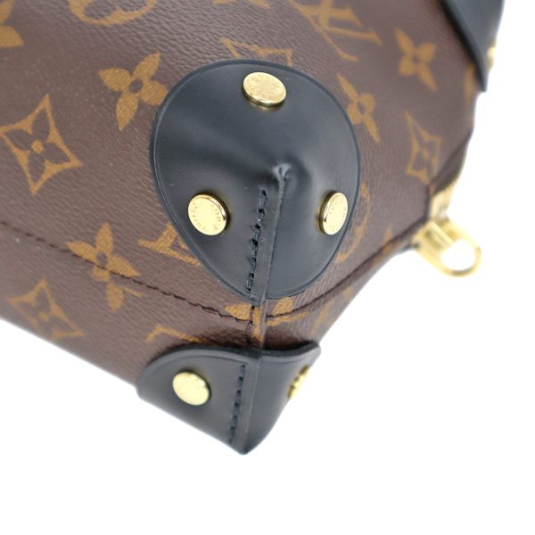 22 5828 5 Louis Vuitton Petite Mal Monogram Canvas 2WAY Shoulder Bag Brown Black