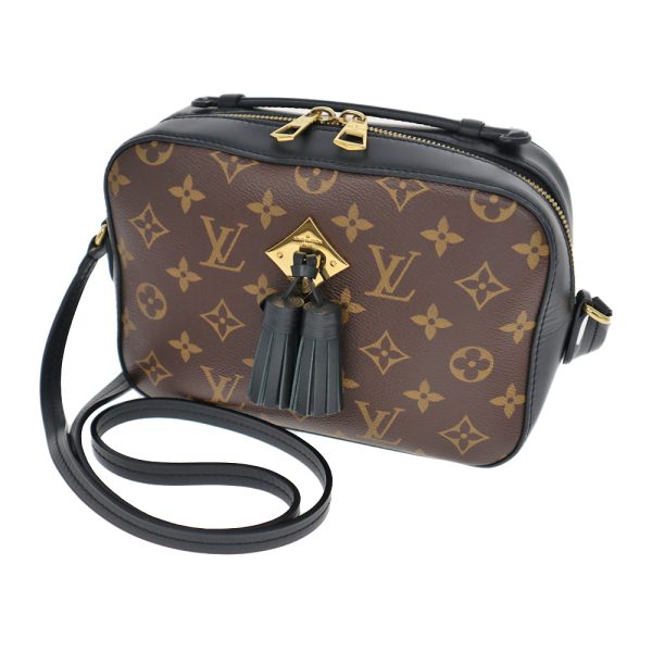 22 6143 Louis Vuitton Santonge Shoulder Bag Crossbody Monogram Canvas Brown Black