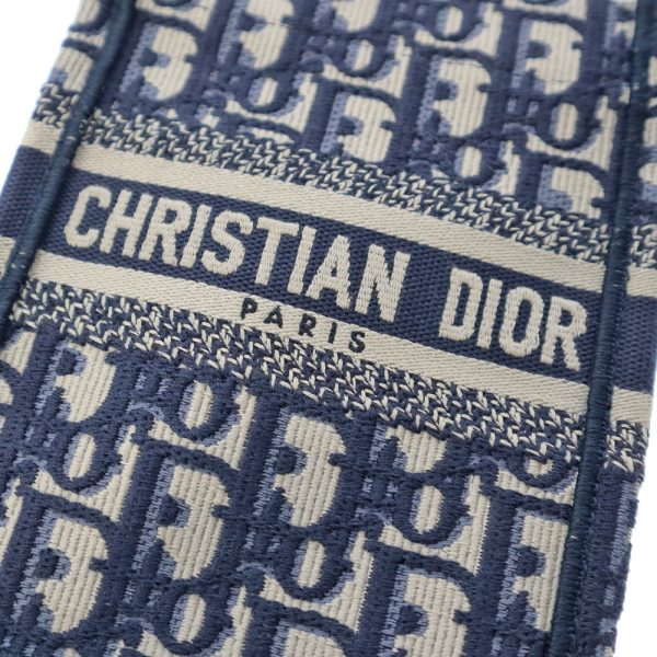 22 7522 7 Christian Dior canvas Book Tote Mini Phone Bag Navy