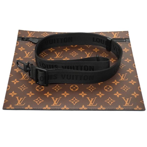 22 8626 15 Louis Vuitton Weekend GM Monogram Canvas Shoulder Bag Brown