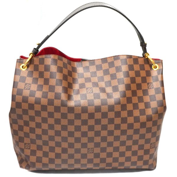 22 9412 2 Louis Vuitton Graceful MM Shoulder Bag Damier Ebene Canvas Brown