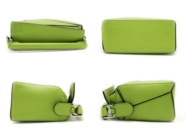 22077202418 03 Loewe Classic Calf Green Puzzle Bag Mini 2WAY Bag