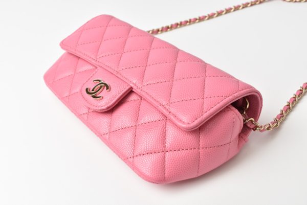 2209 779 1 ch 2 Chanel smartphone shoulder bag mini pouch Pink