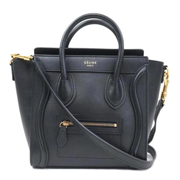 22361 1 Celine Nano Luggage Shopper Bag Black