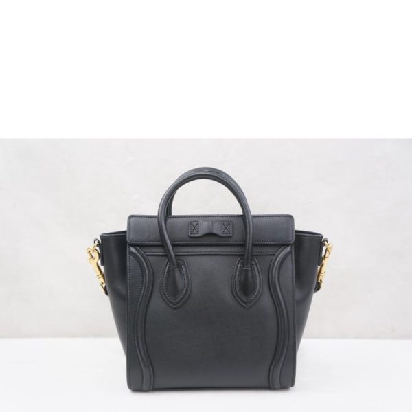 22361 2 Celine Nano Luggage Shopper Bag Black