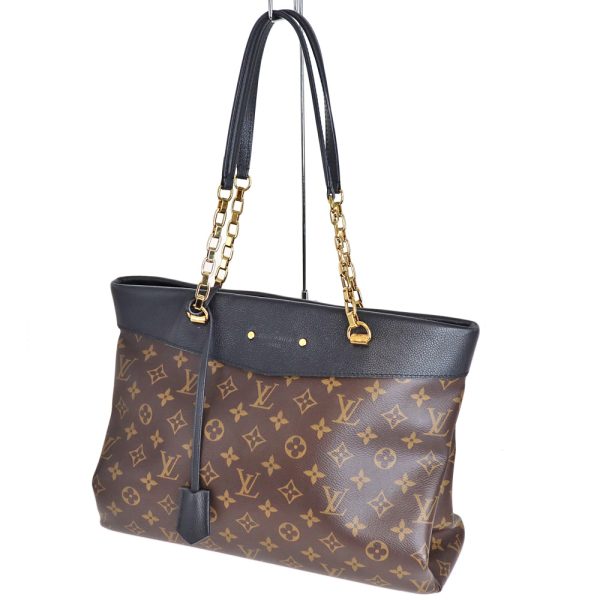 23 3627 Louis Vuitton Pallas Shopper Monogram Canvas Calf Brown Black