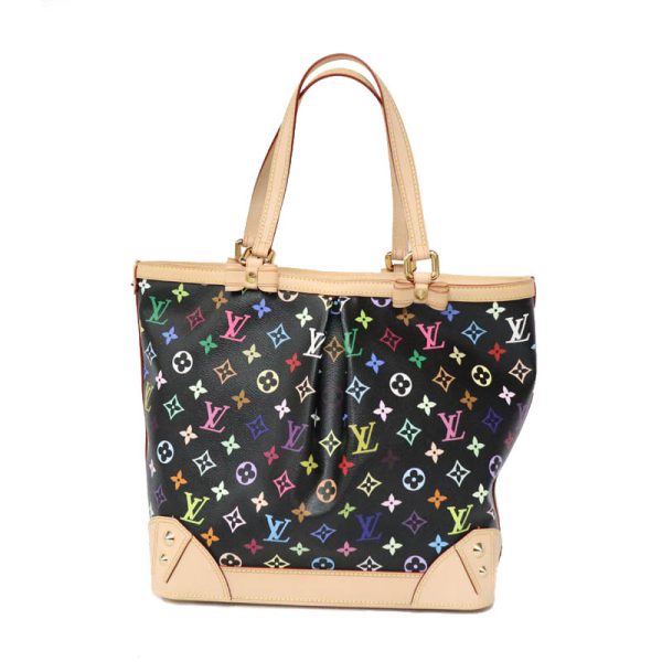 23 4261 3 Louis Vuitton Charlene MM Multicolored Canvas Tote Bag Black