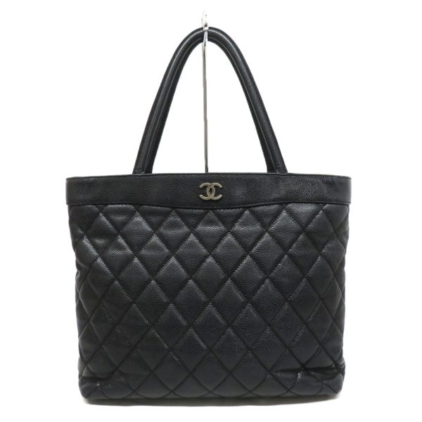 23 685801 Chanel Tote Bag Caviar skin Shoulder Bag Black