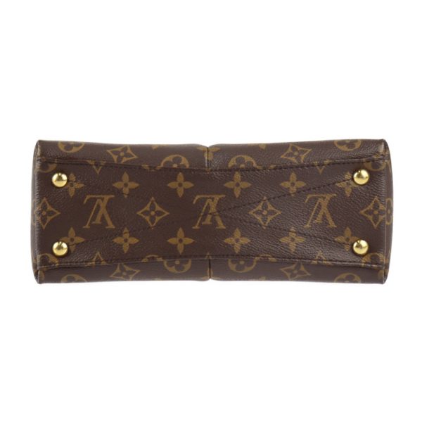 2303083007006 4 Louis Vuitton V Tote BB Handbag Monogram Canvas Leather 2way Shoulder Bag Brown Black Gold Hardware