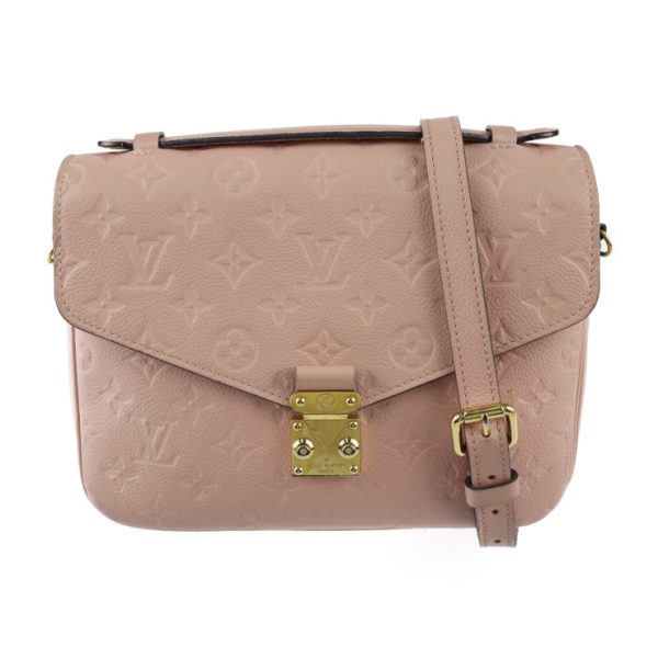 2305103007020 1 Louis Vuitton Pochette Metis MM Monogram Empreinte Leather Shoulder Bag Rose Poodle Pink