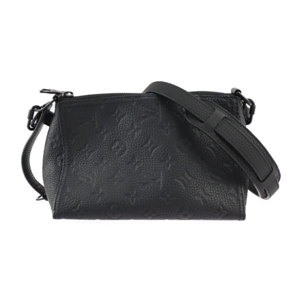 2305113008026 1 Louis Vuitton Triangle Messenger Monogram Empreinte Leather Shoulder Bag Noir Black