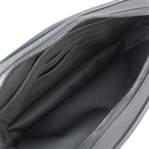 2308023010048 9 Louis Vuitton Pochette Volga Taurillon Leather Wristlet Clutch Black