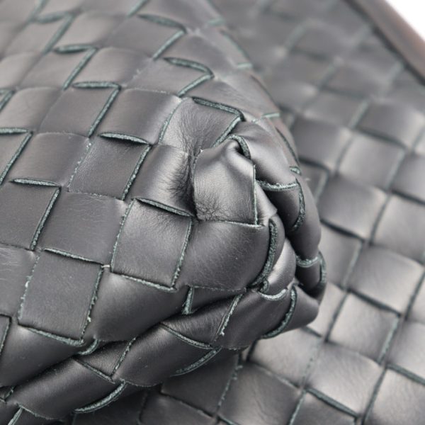 2310073007051 6 Bottega Veneta Intrecciato Calf Leather Backpack Daypack Black Silver Hardware