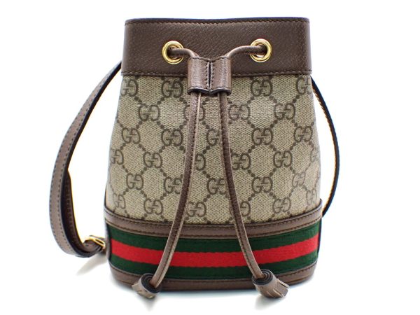 231120tjno4 01 Gucci canvas x leather Beige x Ebony x Green x Red x Green Web Stripe Ophidia GG Mini Bucket Bag Shoulder Bag