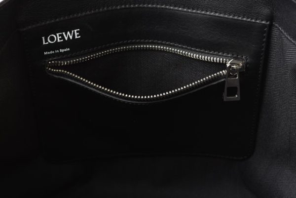 23122123 lo 5 Loewe East West Shopper Anagram Leather Tote Bag Black