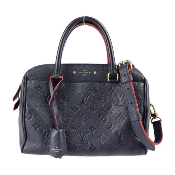 2314093010030 1 Louis Vuitton Speedy Bandouliere 25 Monogram Empreinte Leather 2way Shoulder Bag Handbag Marine Rouge Navy