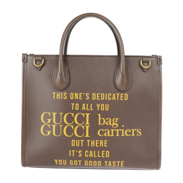 2315053007117 3 Gucci Leather Tote Bag 2way Shoulder Bag Brown Multicolor