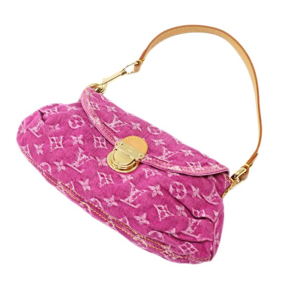 24 149 01 Louis Vuitton Mini Pleaty Monogram Denim Pink