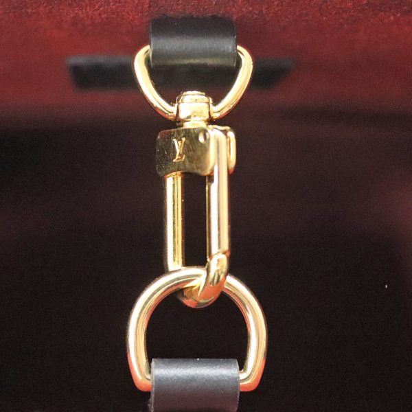 24 230 9 Louis Vuitton On The Go MM Grained Calf Leather Monogram Empreinte Tote Bag Black Beige