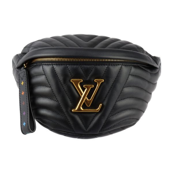2401043007006 1 Louis Vuitton New Wave Bum Bag Waist Bag Calf Leather Black Body Bag