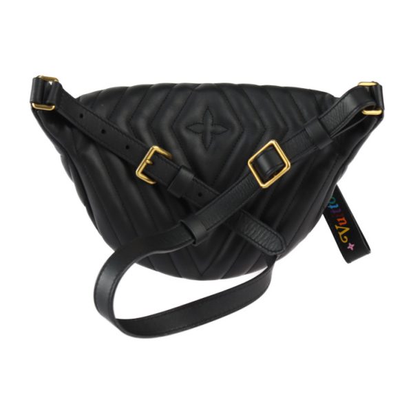 2401043007006 3 Louis Vuitton New Wave Bum Bag Waist Bag Calf Leather Black Body Bag