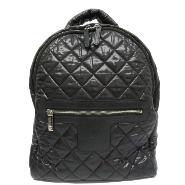 24012251 Chanel Coco Nylon Backpack Cocoon Black