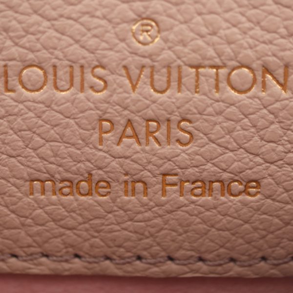 2402053007002 9 Louis Vuitton Lock Me Ever MM Grained Calf Leather 2WAY Shoulder Bag Greige