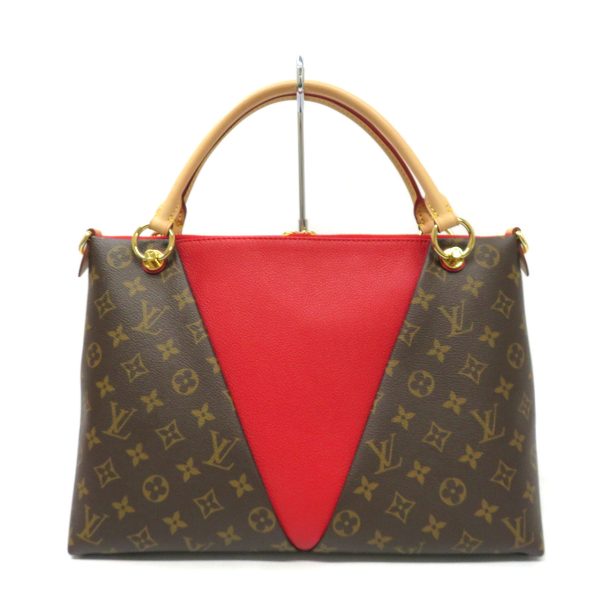 24024202 Louis Vuitton V Tote leather Handbag Brown