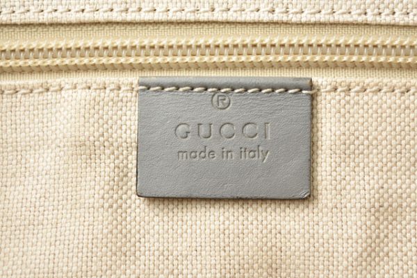 24030212 g 13 Gucci GG Supreme Tote Bag Canvas Light Gray Beige