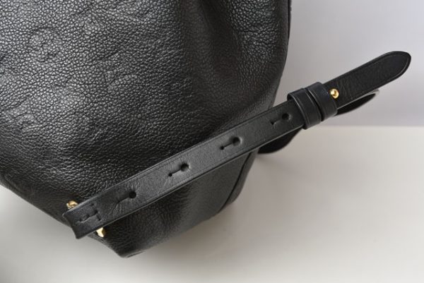 240307 lv 10 Louis Vuitton Monogram Empreinte PM Leather Backpack Mini Rucksack Black