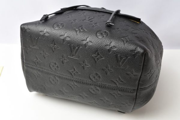 240307 lv 11 Louis Vuitton Monogram Empreinte PM Leather Backpack Mini Rucksack Black
