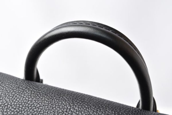 240307 lv 12 Louis Vuitton Monogram Empreinte PM Leather Backpack Mini Rucksack Black
