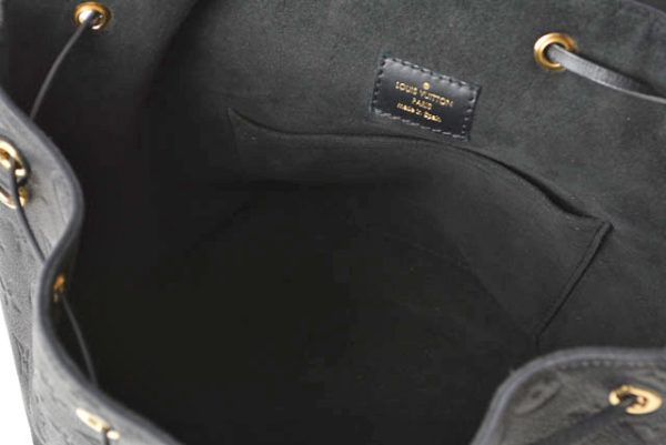 240307 lv 4 Louis Vuitton Monogram Empreinte PM Leather Backpack Mini Rucksack Black