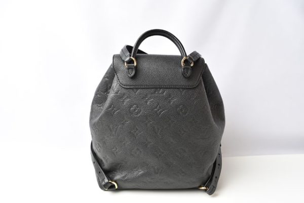 240307 lv 9 Louis Vuitton Monogram Empreinte PM Leather Backpack Mini Rucksack Black