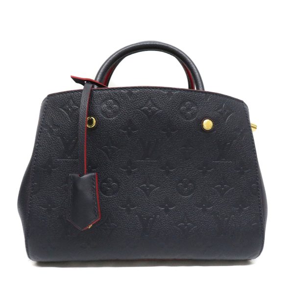 24035361 Louis Vuitton Montaigne BB Monogram Empreinte Handbag Black