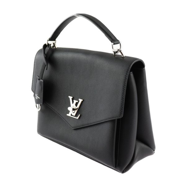 2404033007033 3 Louis Vuitton My Lock Me Grained Calf Leather 2way Shoulder Bag Handbag Black
