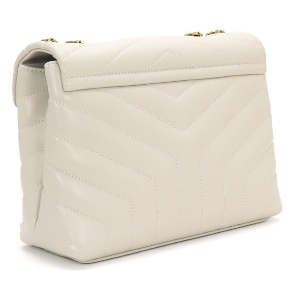 240511 bg46 6 2 Saint Laurent Shoulder Bag Lulu Small Crema Soft Chevron Quilting White