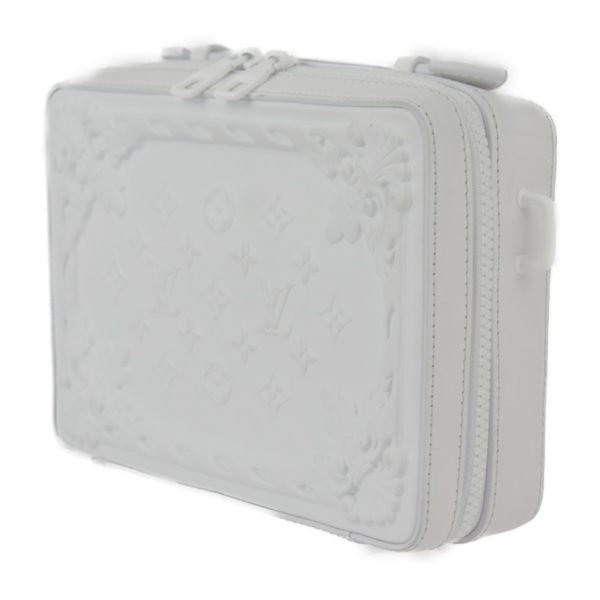 2409053007033 2 Louis Vuitton Handle Soft Trunk LV Ornament Monogram Calf Leather Shoulder Bag White