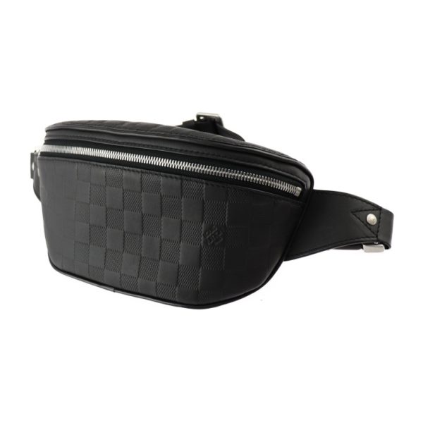 2414033007082 2 Louis Vuitton Bum Bag Damier Infini Leather Waist Bag Pouch Black