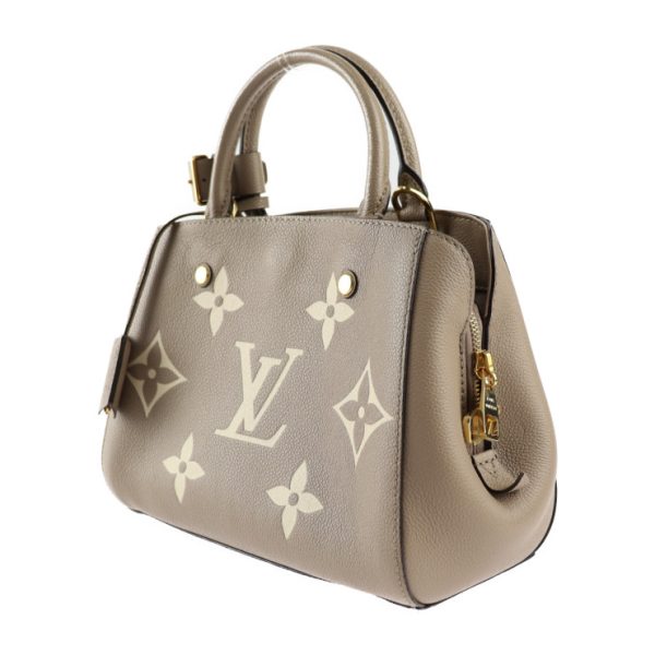2415023007107 3 Louis Vuitton Montaigne BB Giant Monogram Empreinte Handbag Leather Beige Crème 2way Shoulder Bag