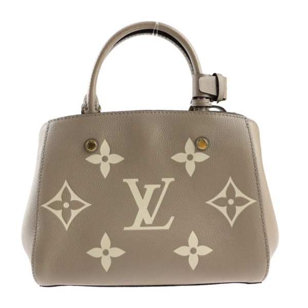 2415023007107 4 Louis Vuitton Montaigne BB Giant Monogram Empreinte Handbag Leather Beige Crème 2way Shoulder Bag